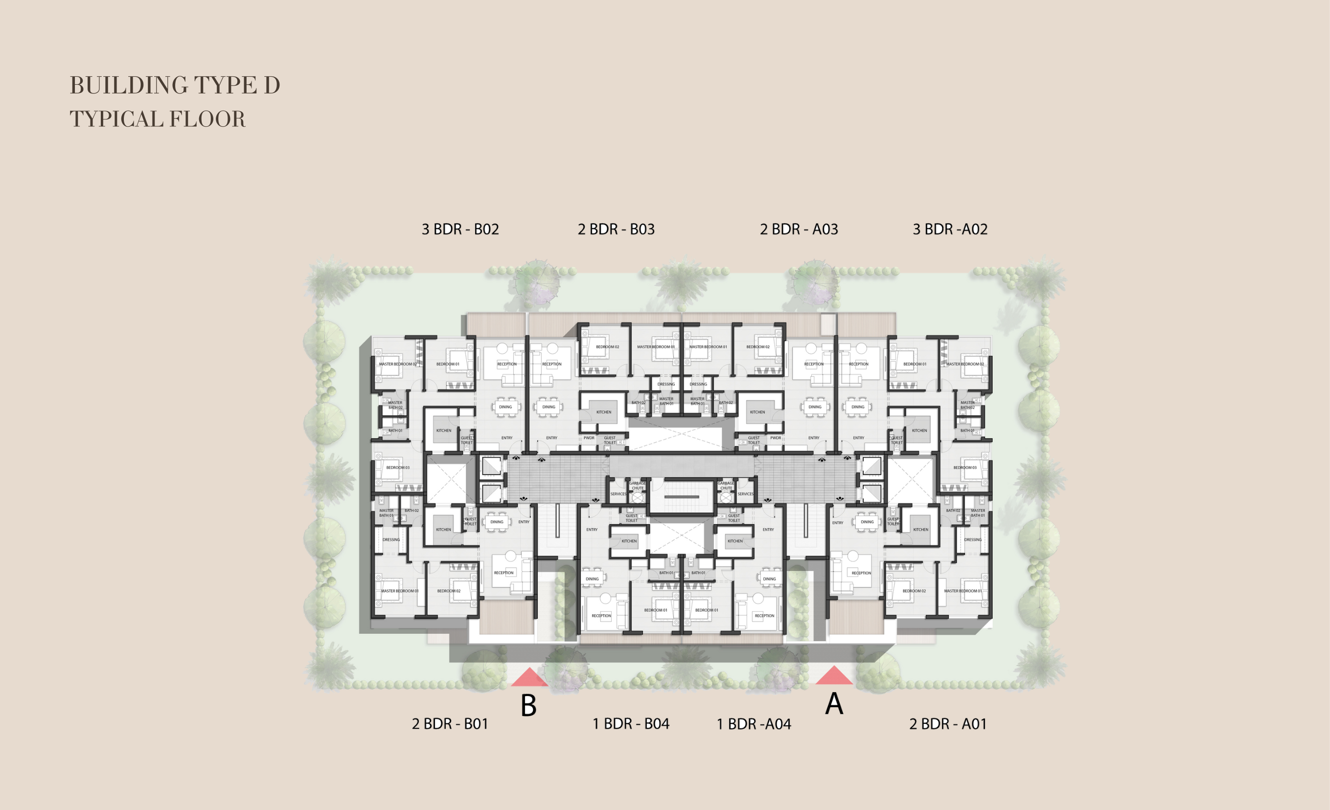 Floor plan for apartment at The Crest