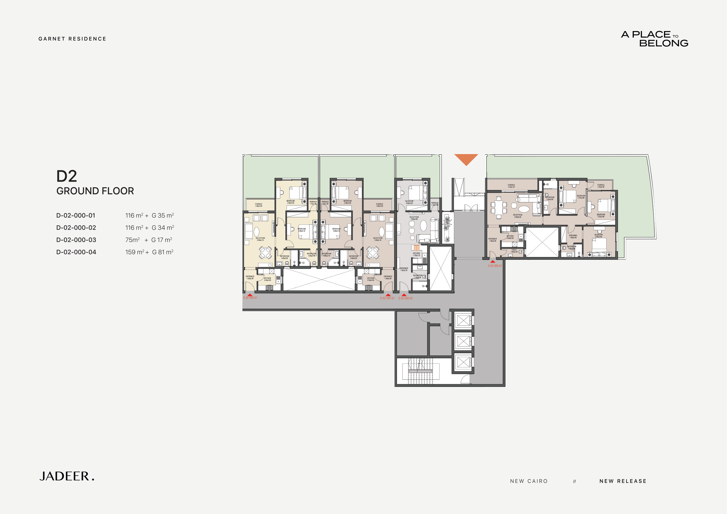 Floor plan for apartment at Garnet