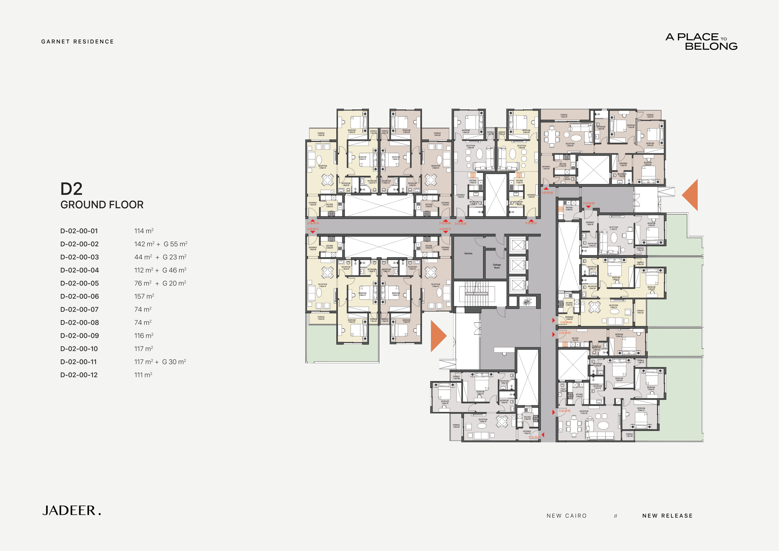 Floor plan for apartment at Garnet