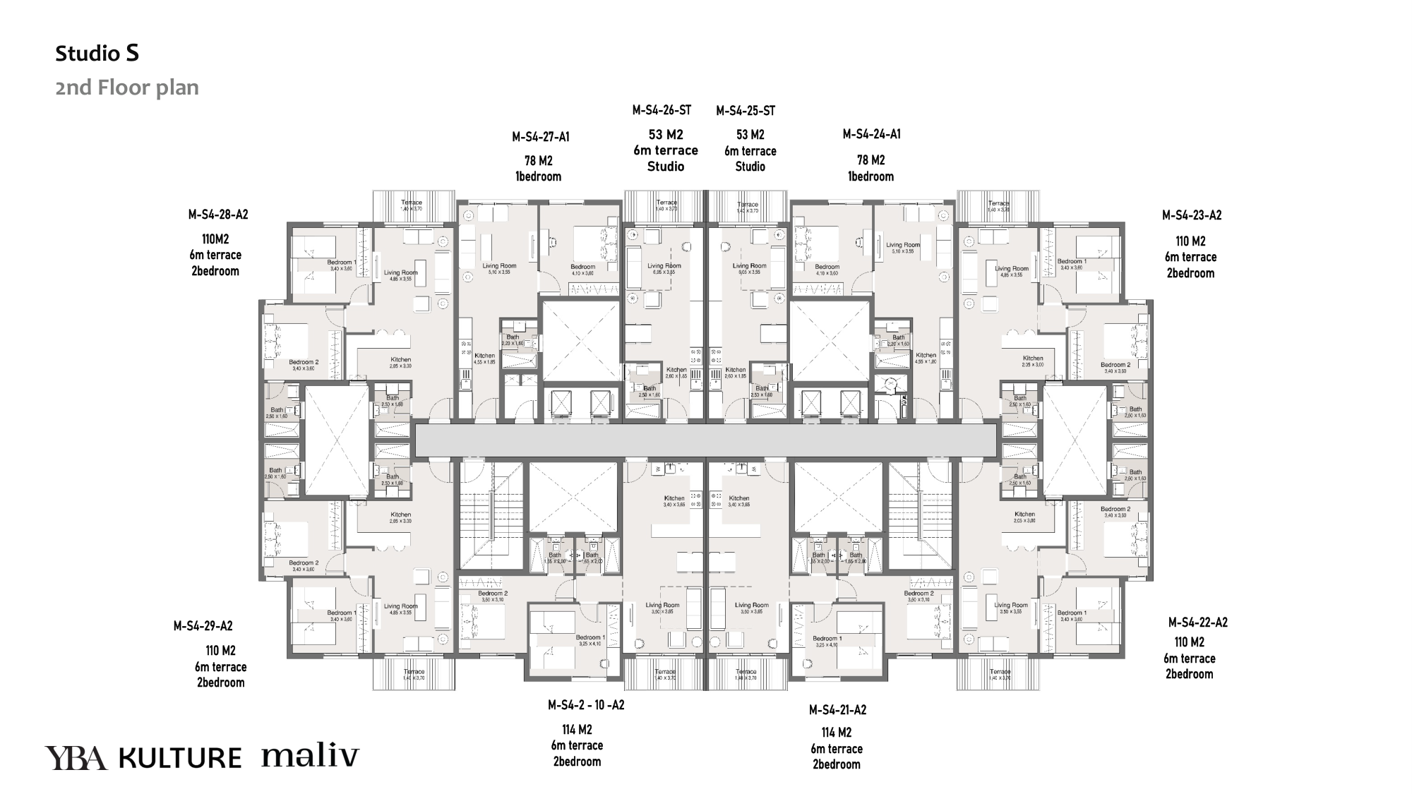 Floor plan for apartment at Maliv