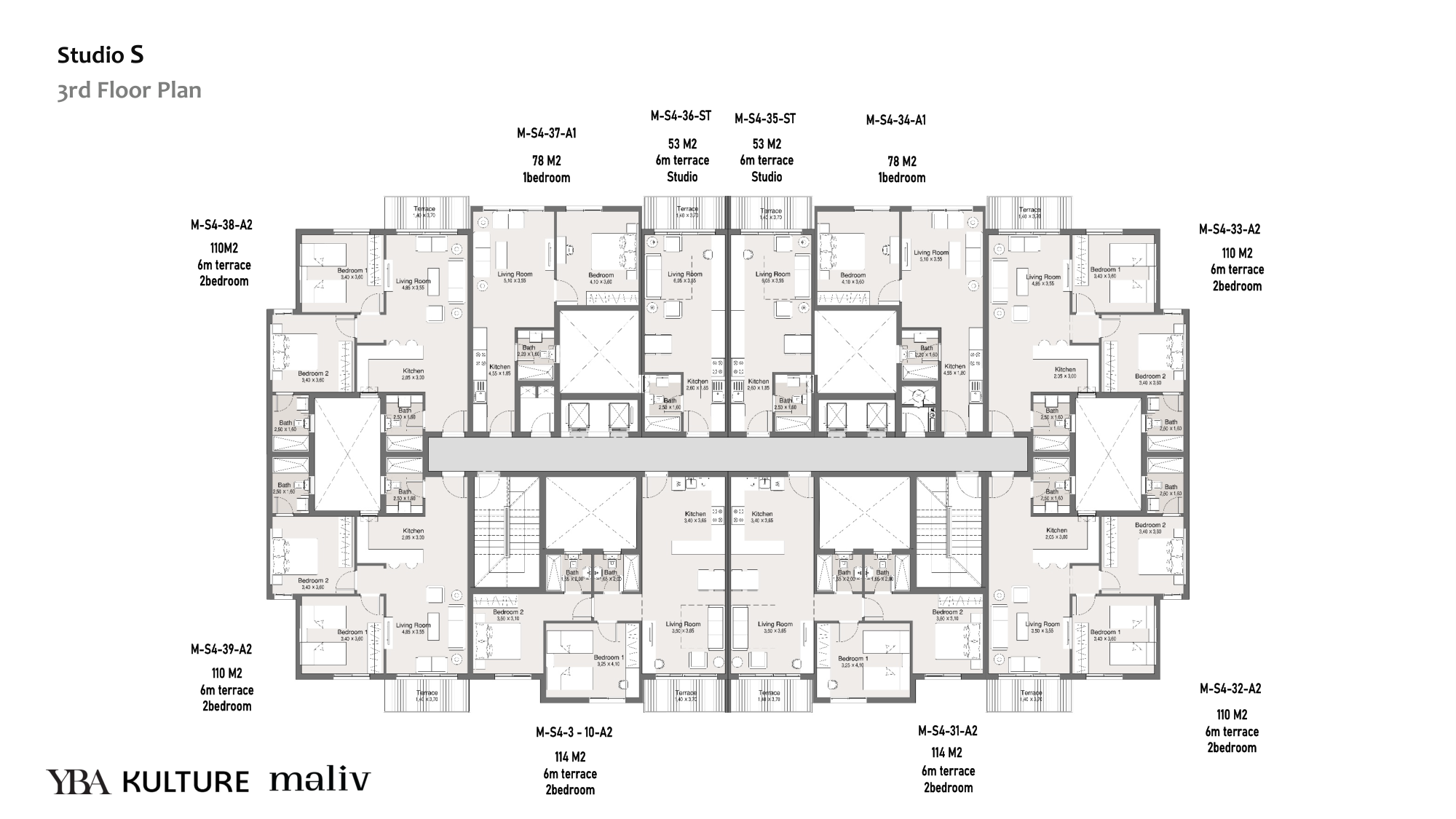 Floor plan for apartment at Maliv