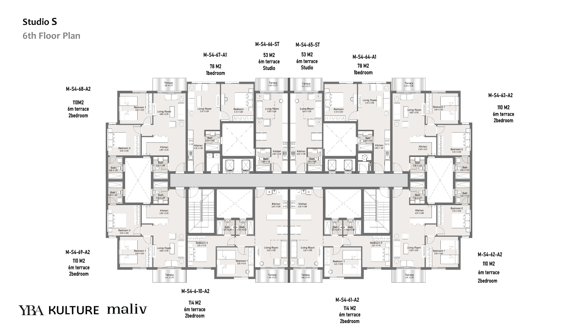 Floor plan for apartment at Maliv
