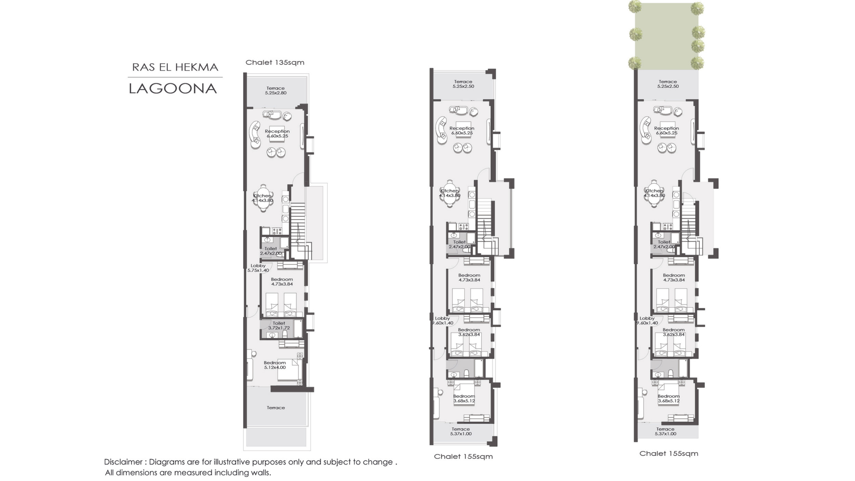 Floor plan for chalet at Lagoona - La Vista Ras El Hekma