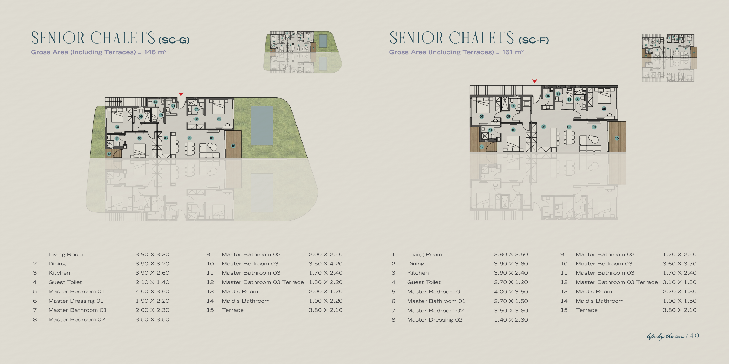 Floor plan for chalet at Azha North Coast