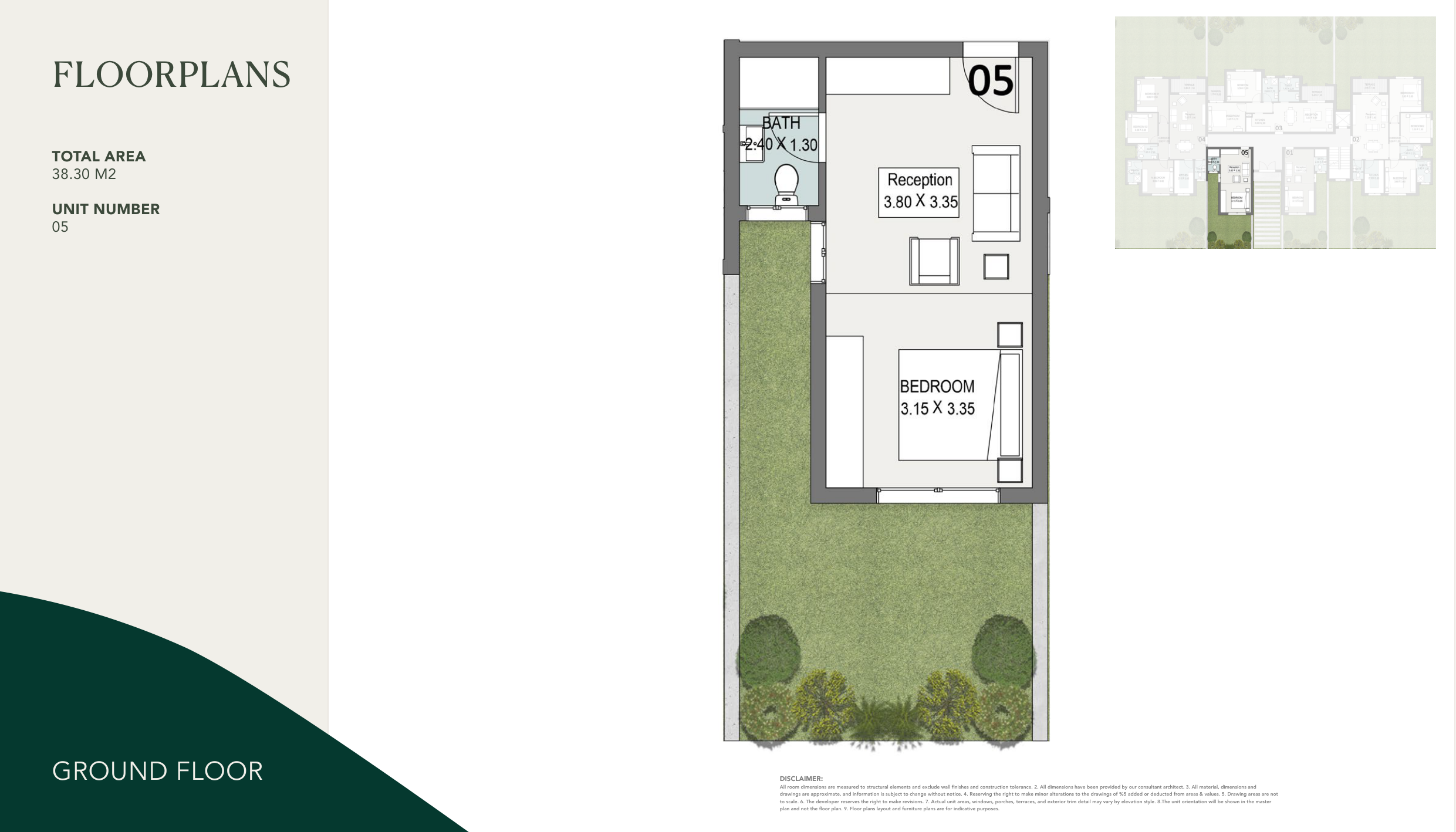 Floor plan for studio at Sarai Royal Residence