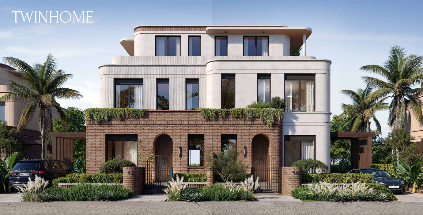 Twinhouse for sale in Crescent Walk – Central Parcel – with 4 bedrooms in 6th settlement by Marakez.