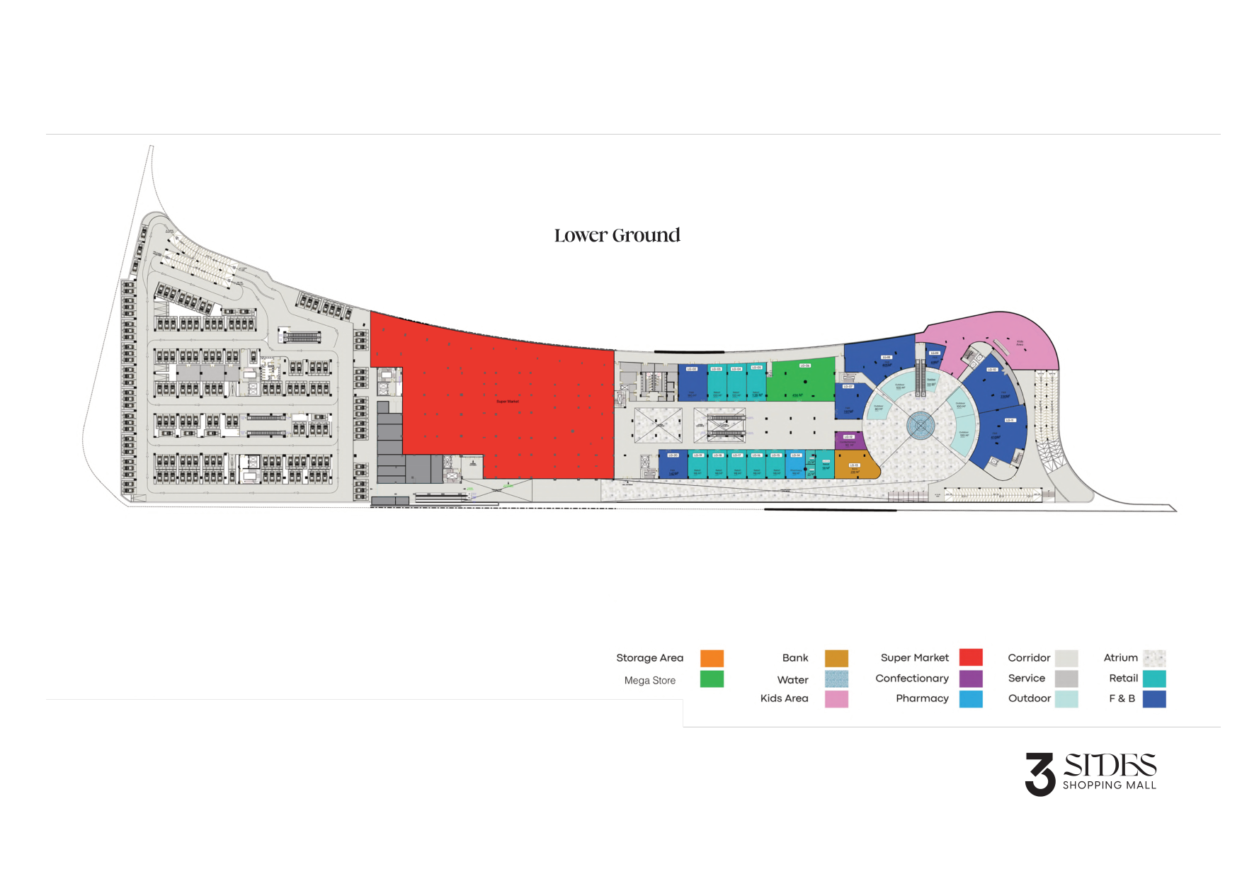 Floor plan for  at 3 Sides Mall
