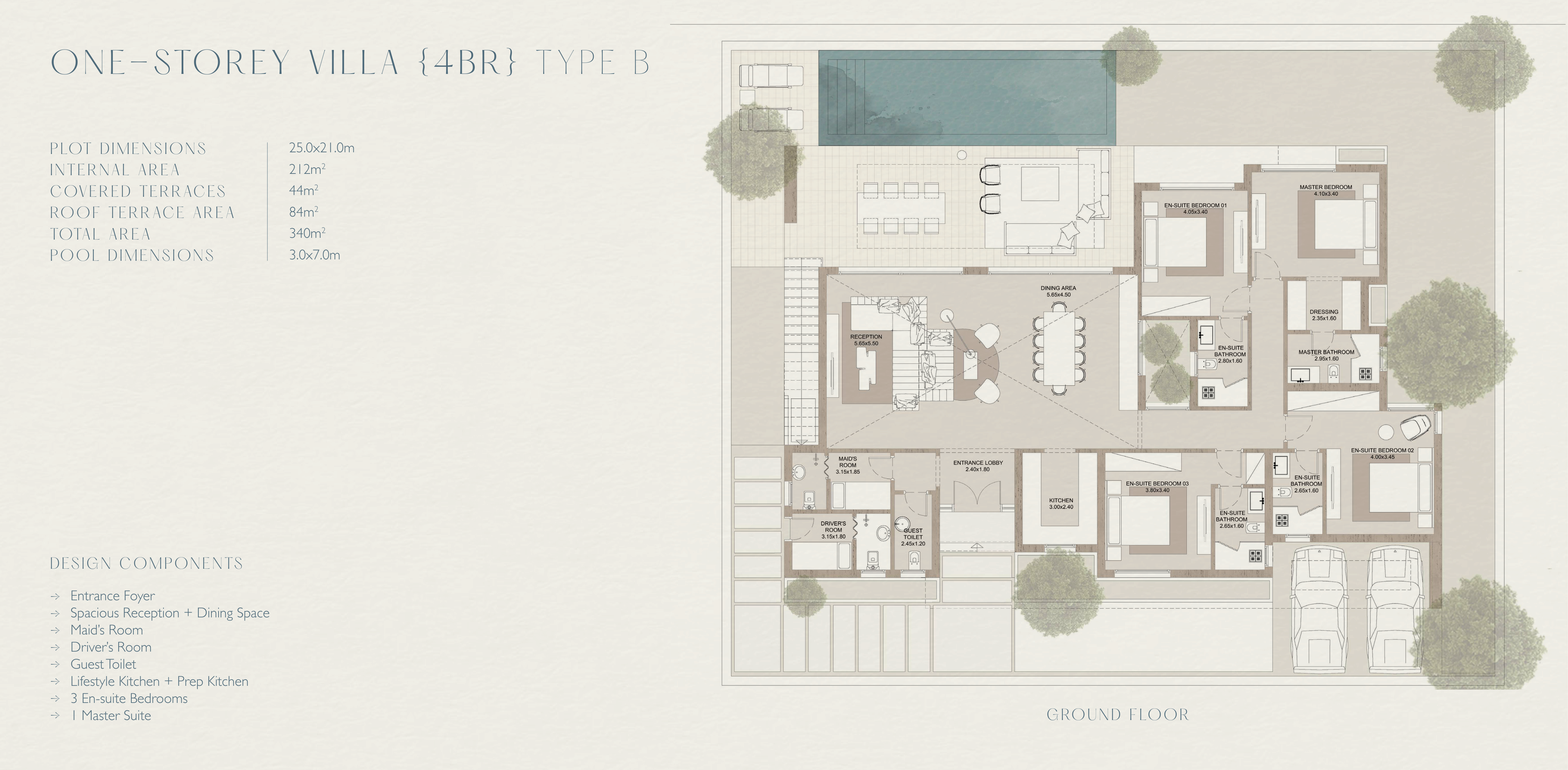 Floor plan for villa at The Med