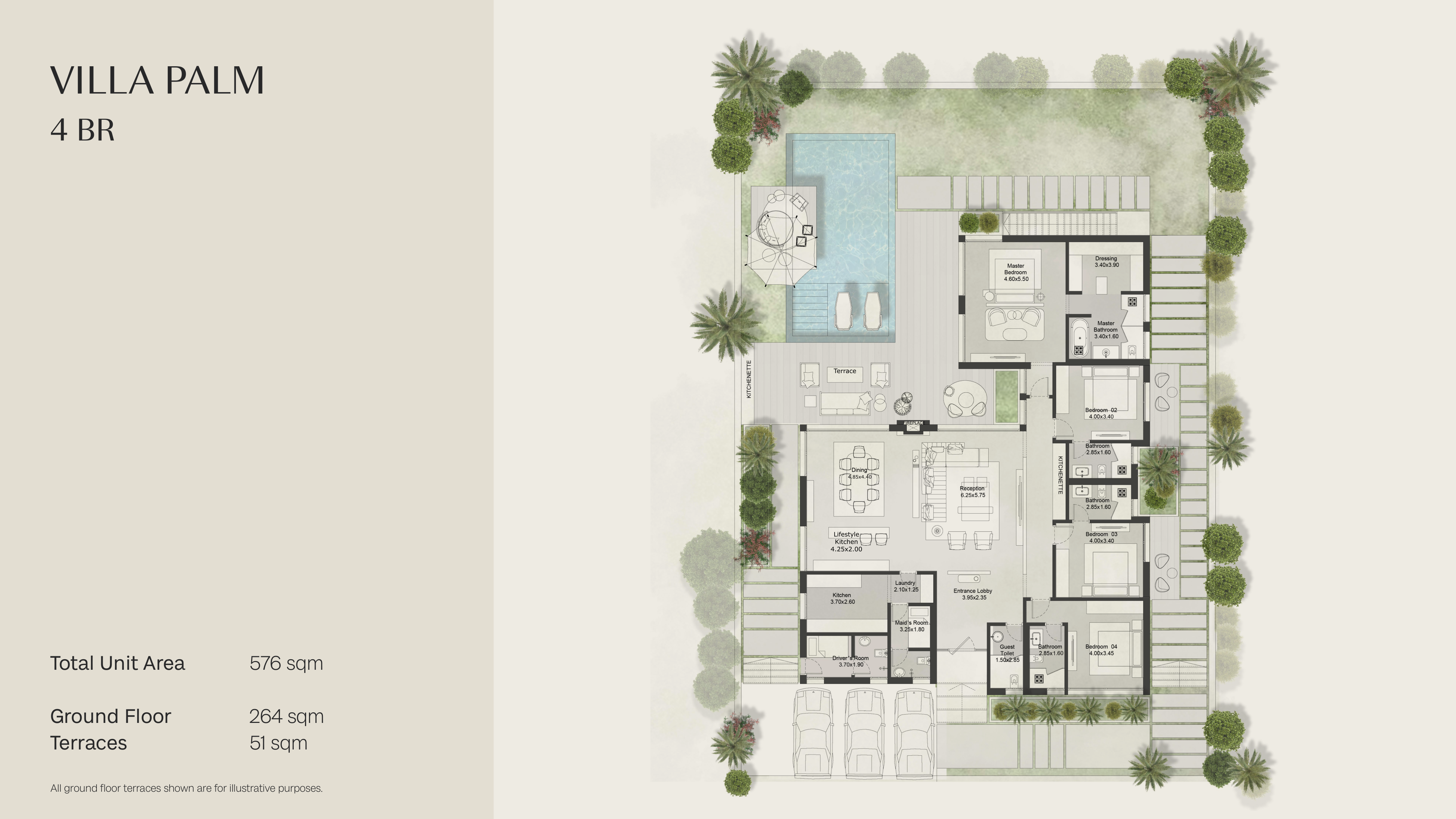 Floor plan for villa at North Villas-Hills Of One