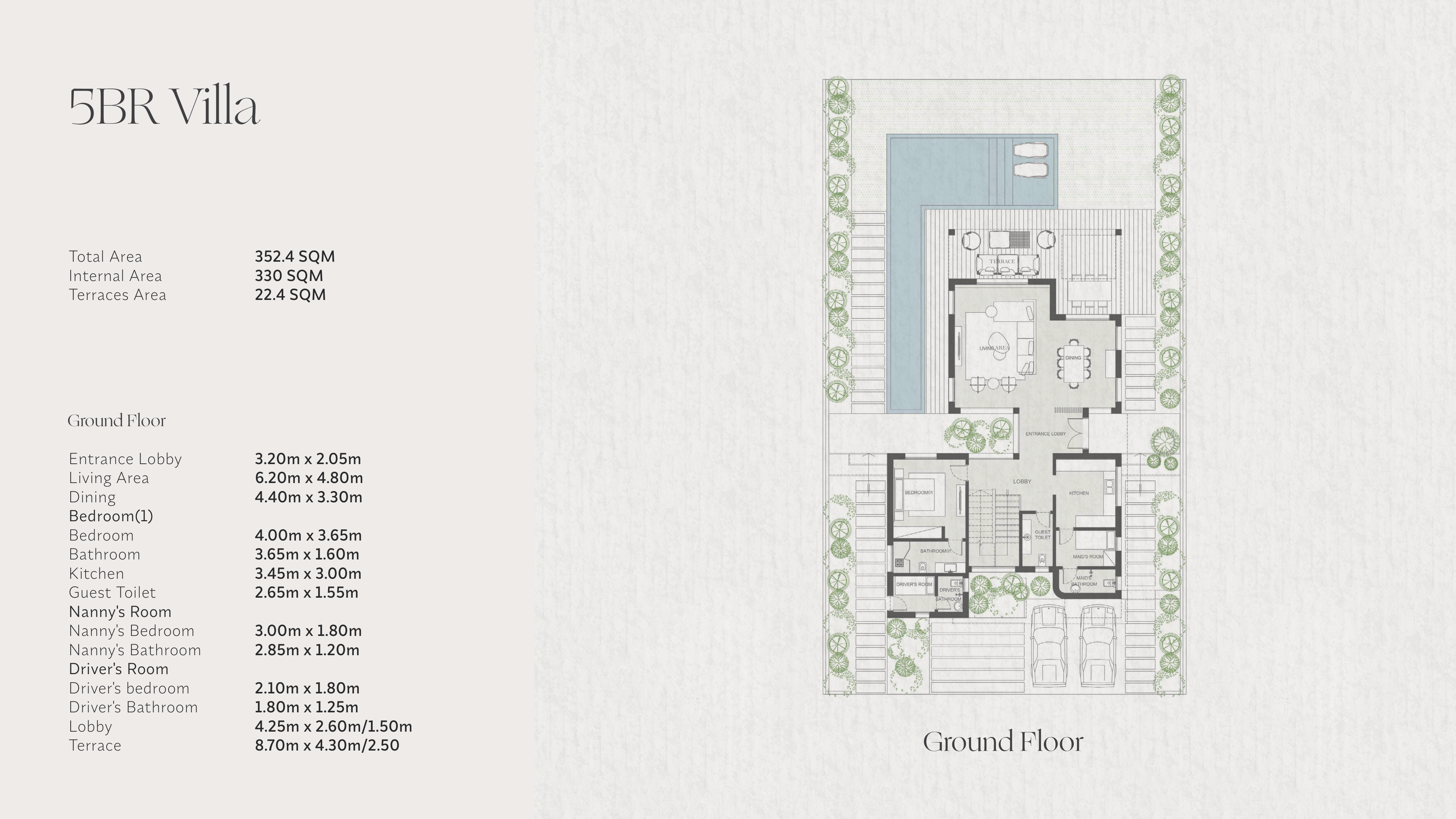Floor plan for villa at The Med
