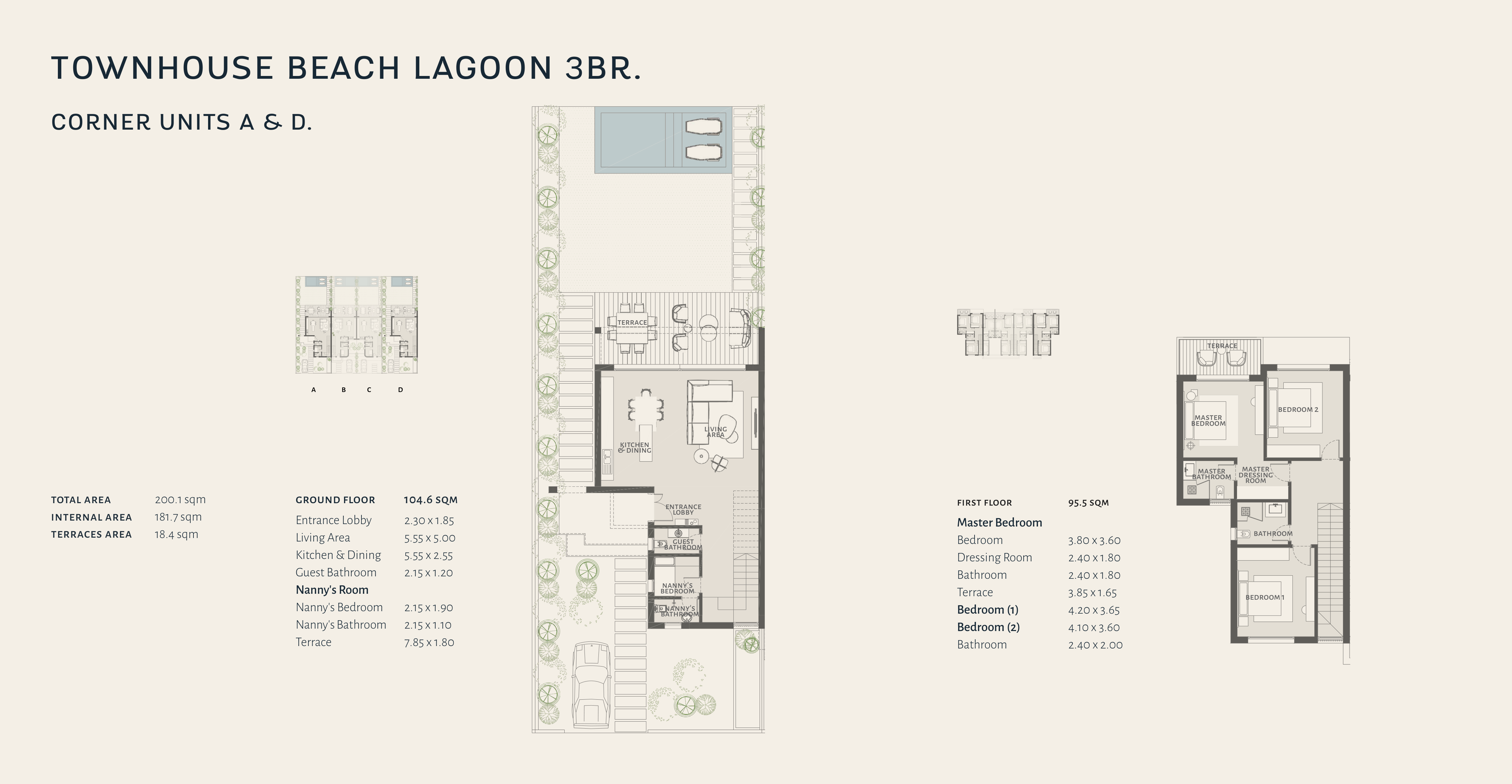Floor plan for townhouse at The Med