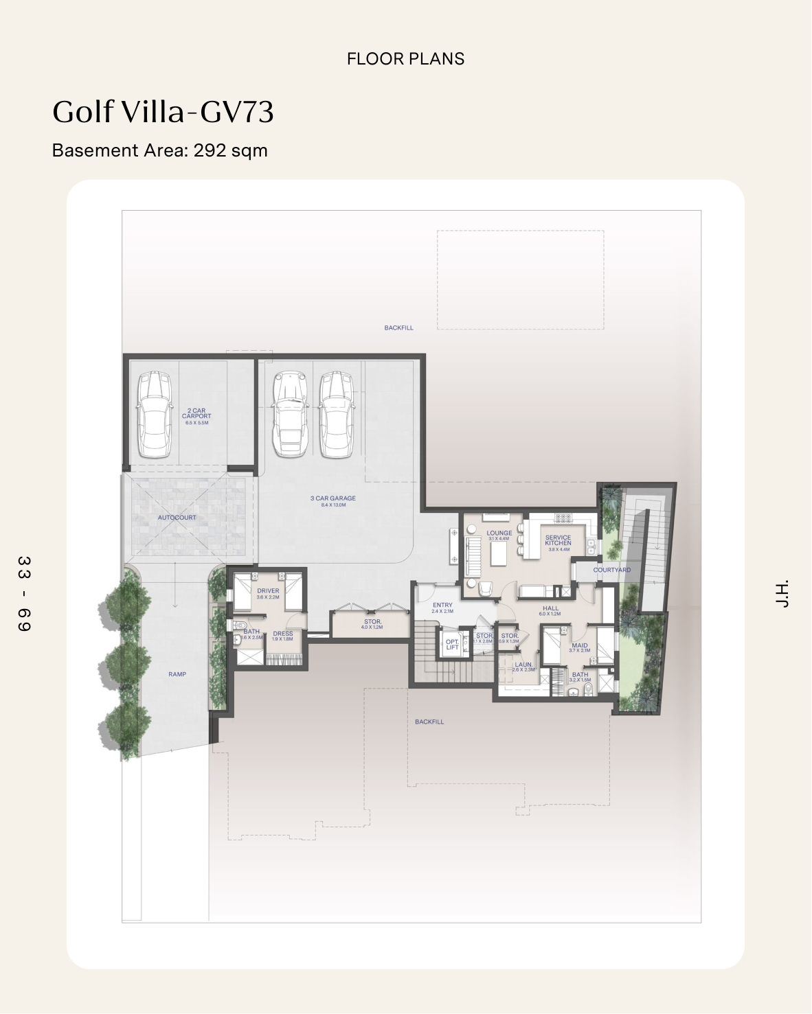 Floor plan for villa at Jade Hills - City Gate