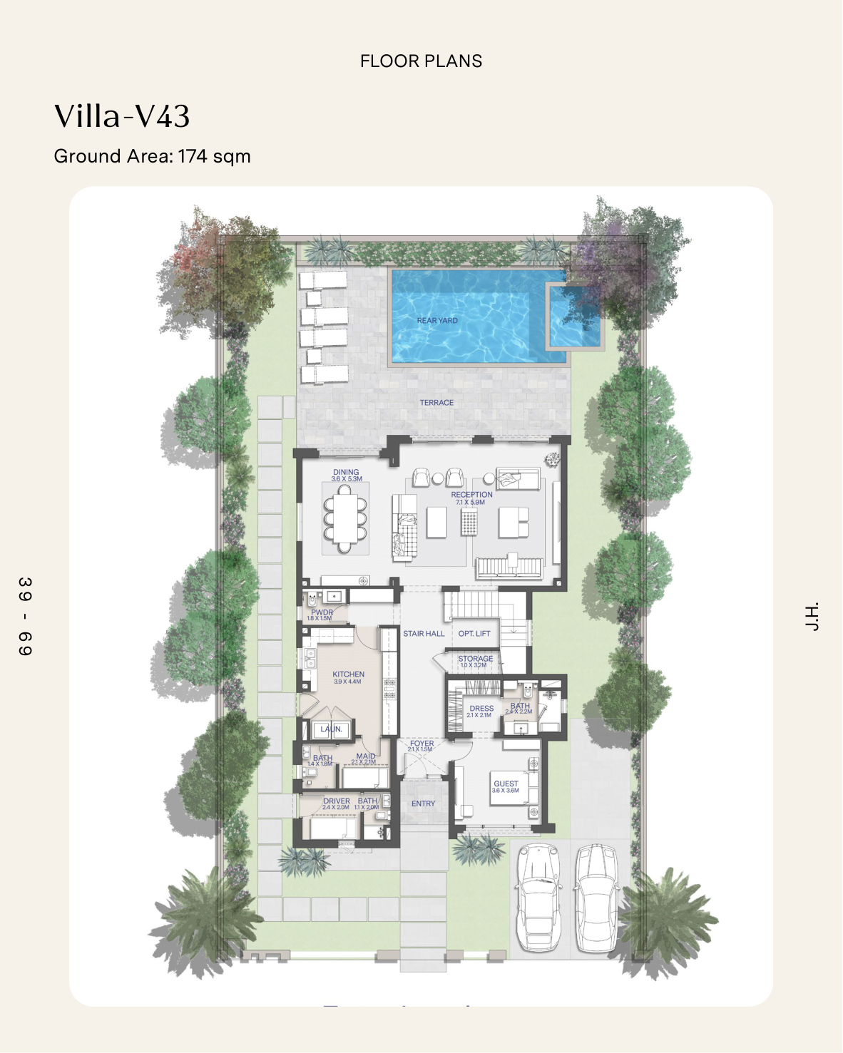 Floor plan for villa at Jade Hills - City Gate
