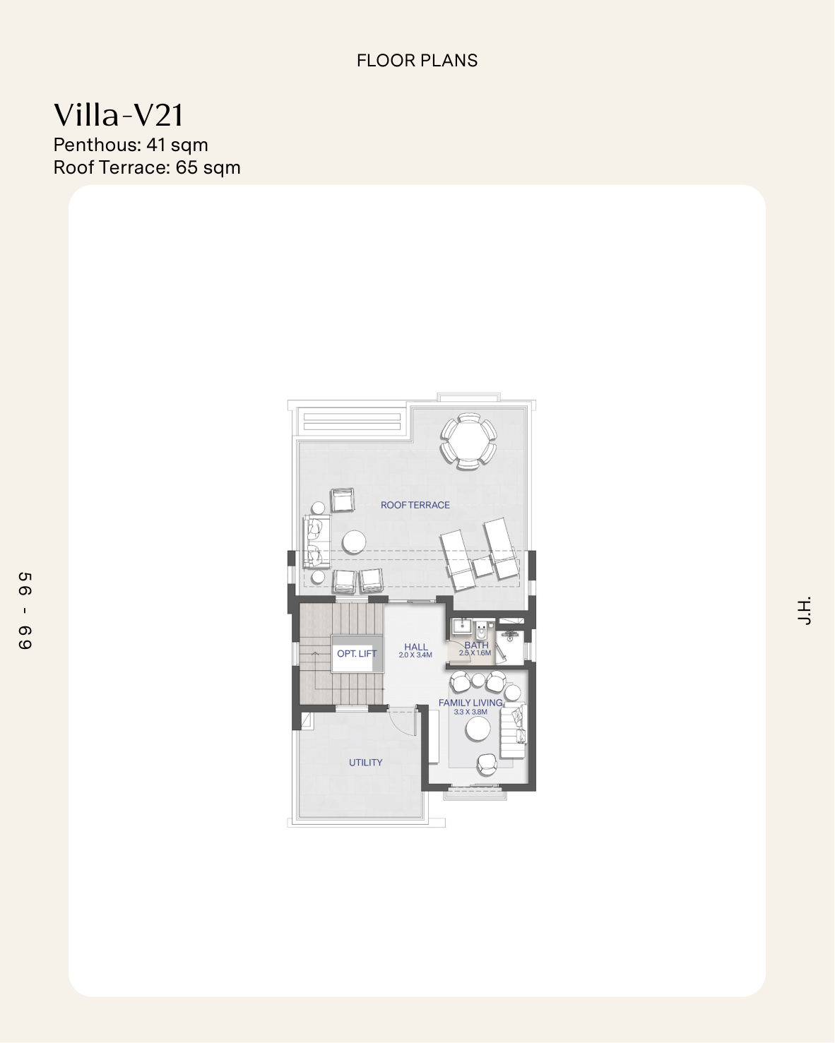 Floor plan for villa at Jade Hills - City Gate