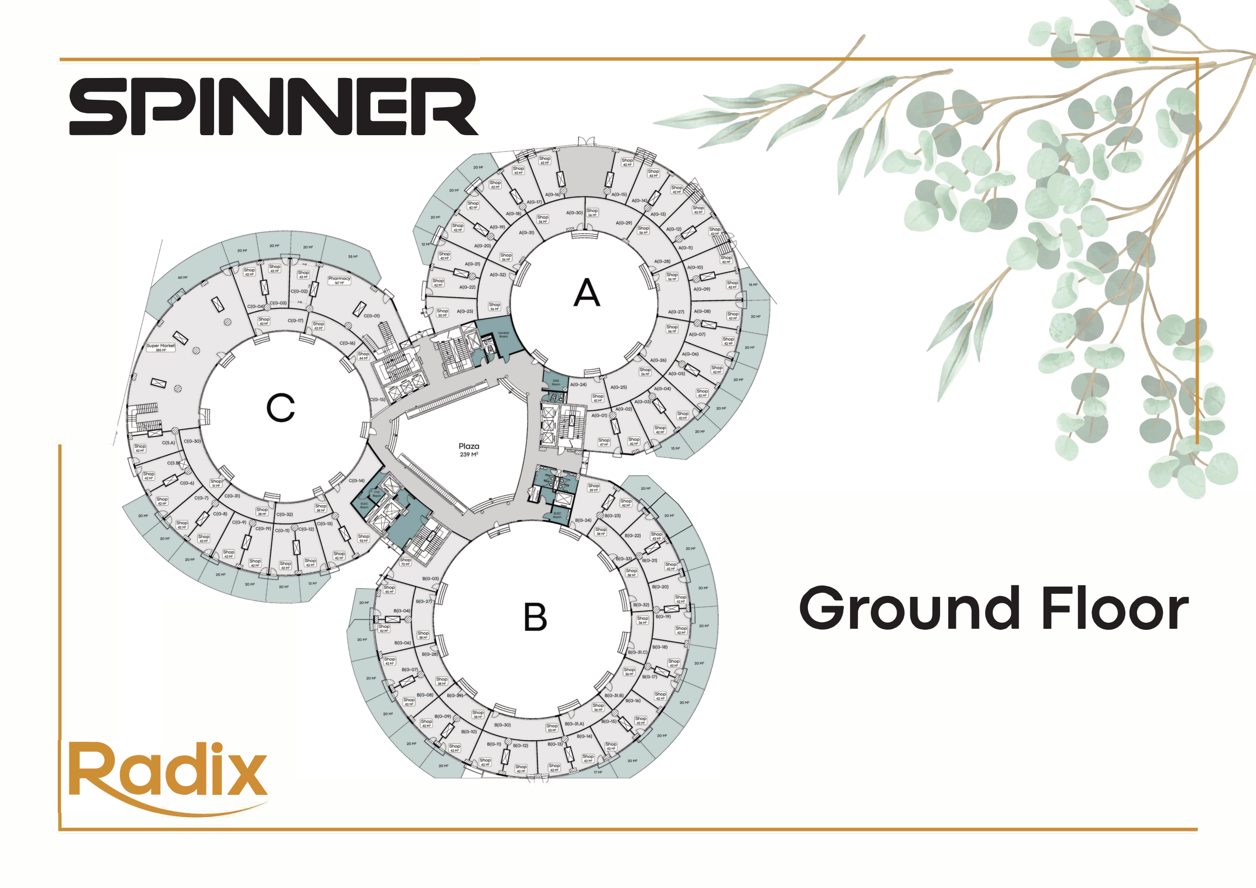 Floor plan for  at Spinner Tower