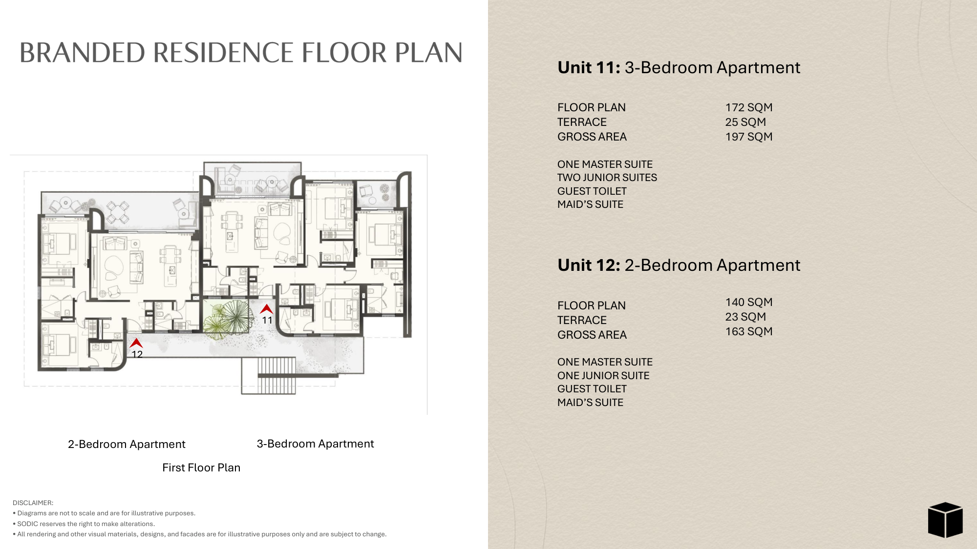 Floor plan for apartment at Ogami Ras El Hekma