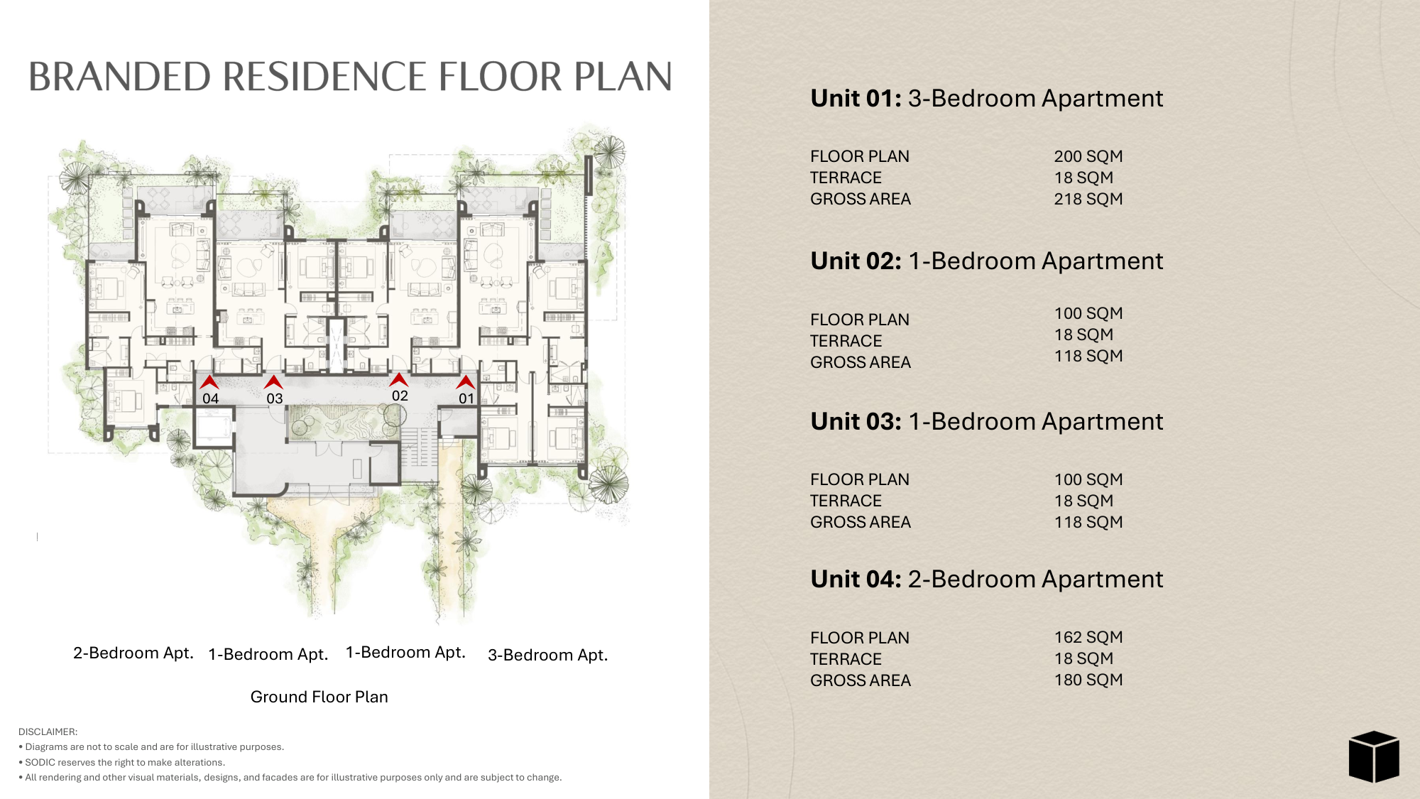 Floor plan for apartment at Ogami Ras El Hekma