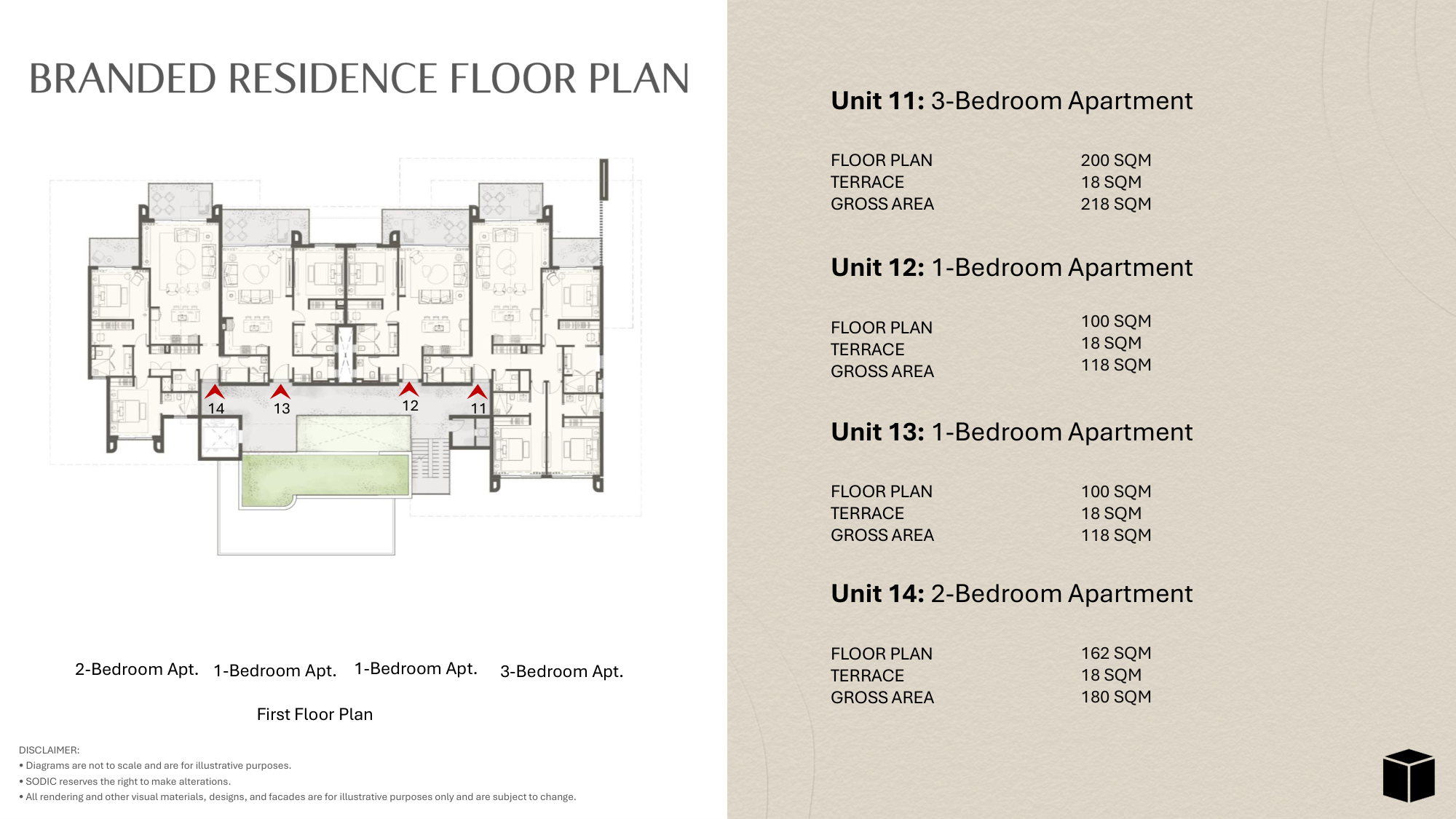 Floor plan for apartment at Ogami Ras El Hekma