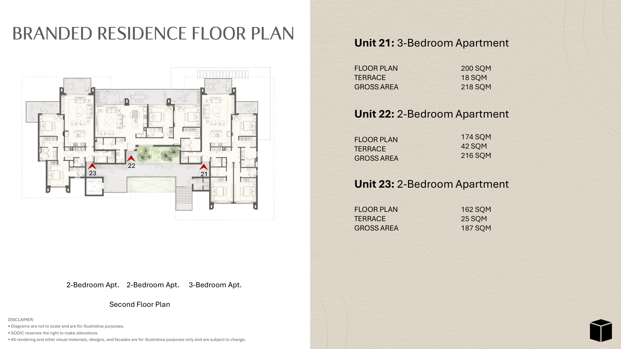 Floor plan for apartment at Ogami Ras El Hekma