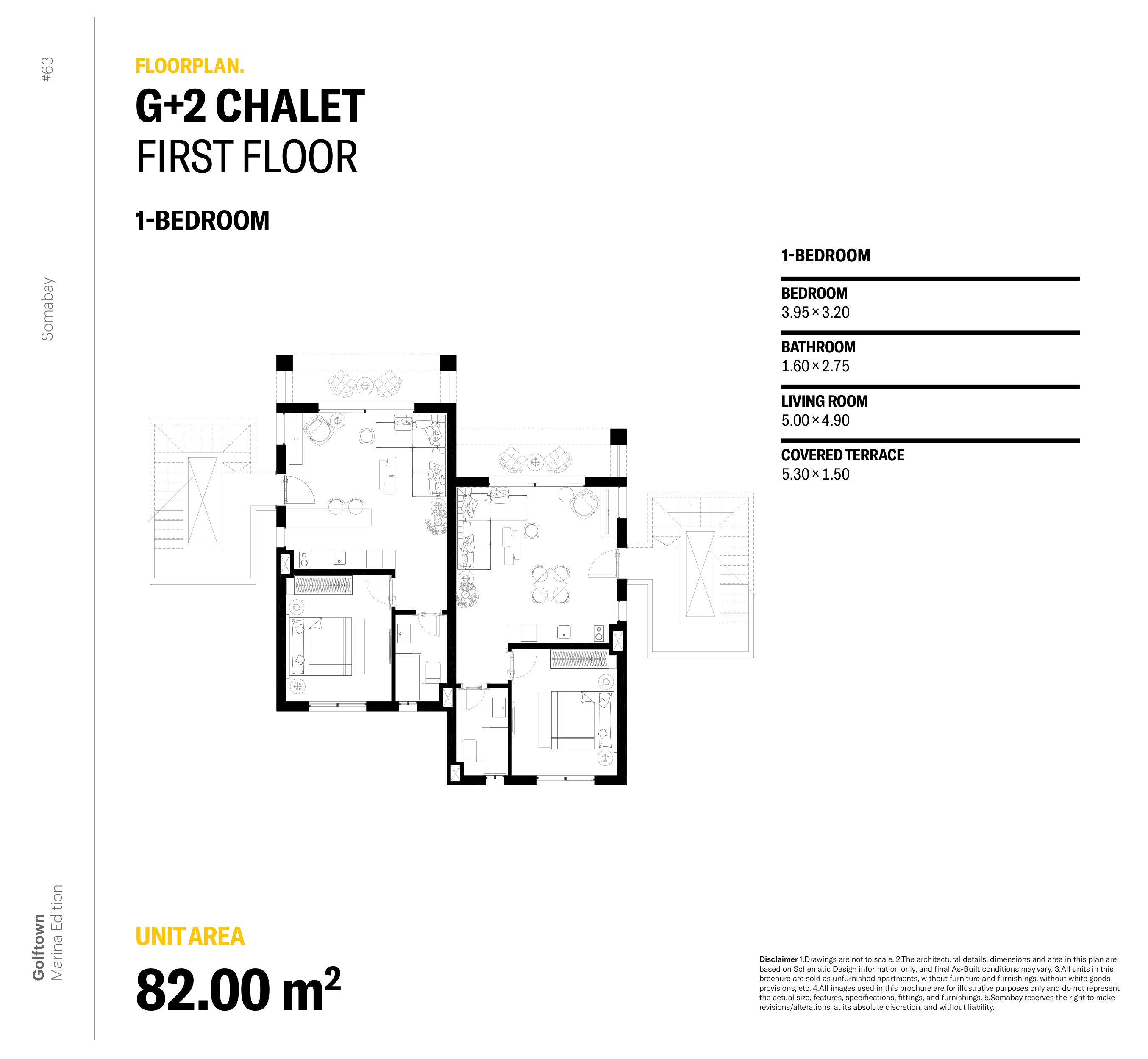 Floor plan for chalet at Soma Bay Golf Town - Marina Edition