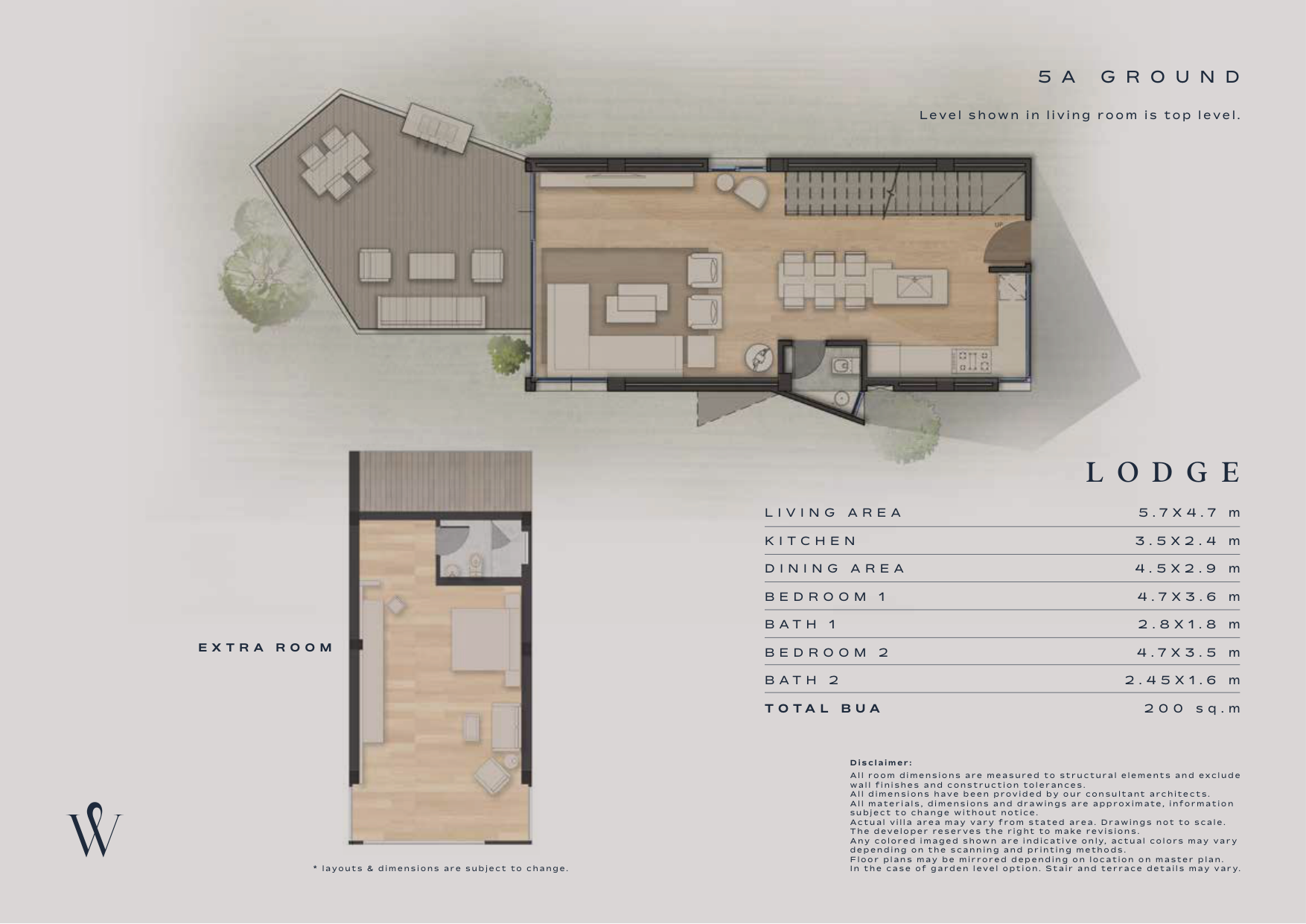 Floor plan for villa at Wadi Soma