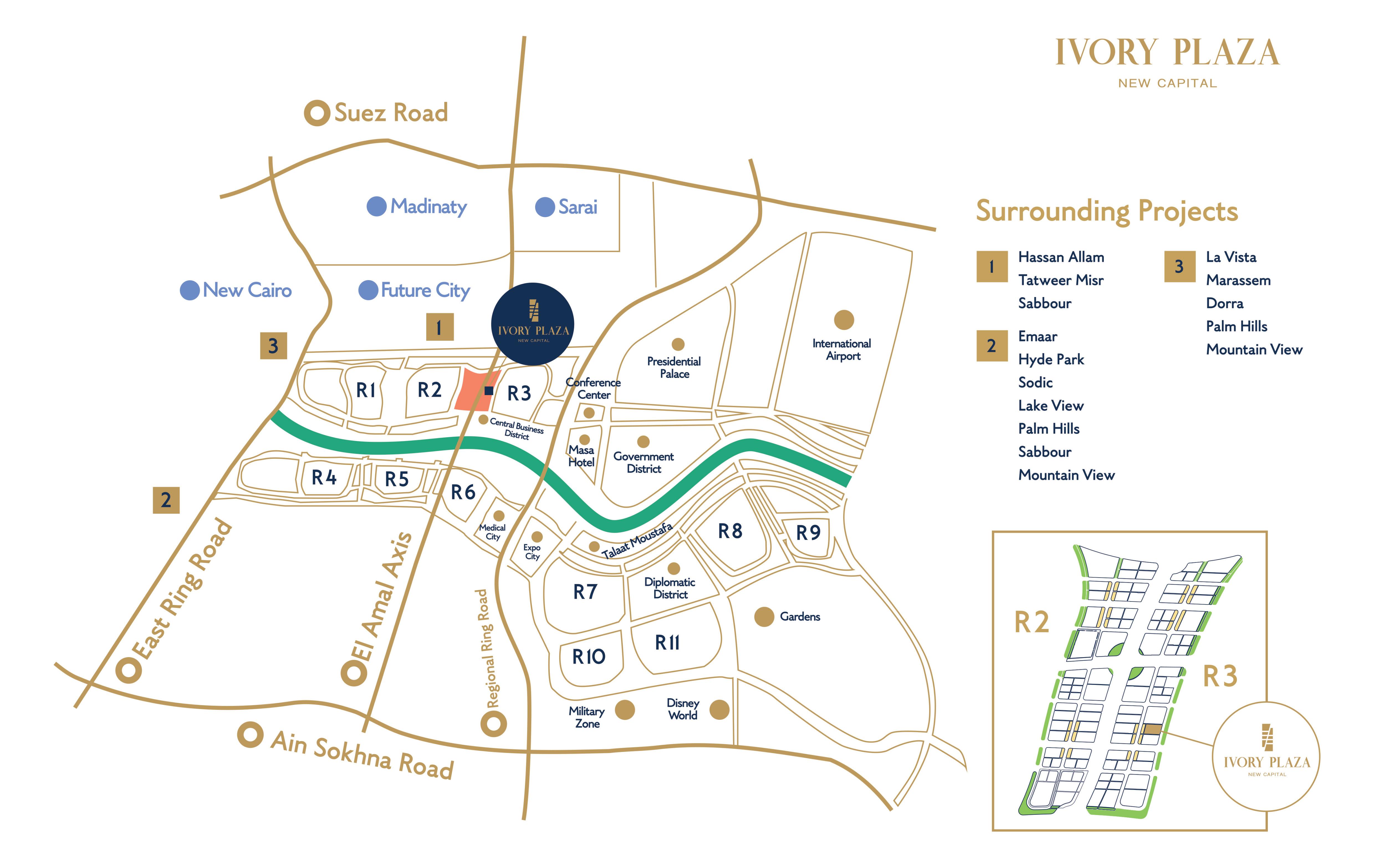 Retail for sale in Ivory Plaza – with in New Capital City by Tamayoz Developments.