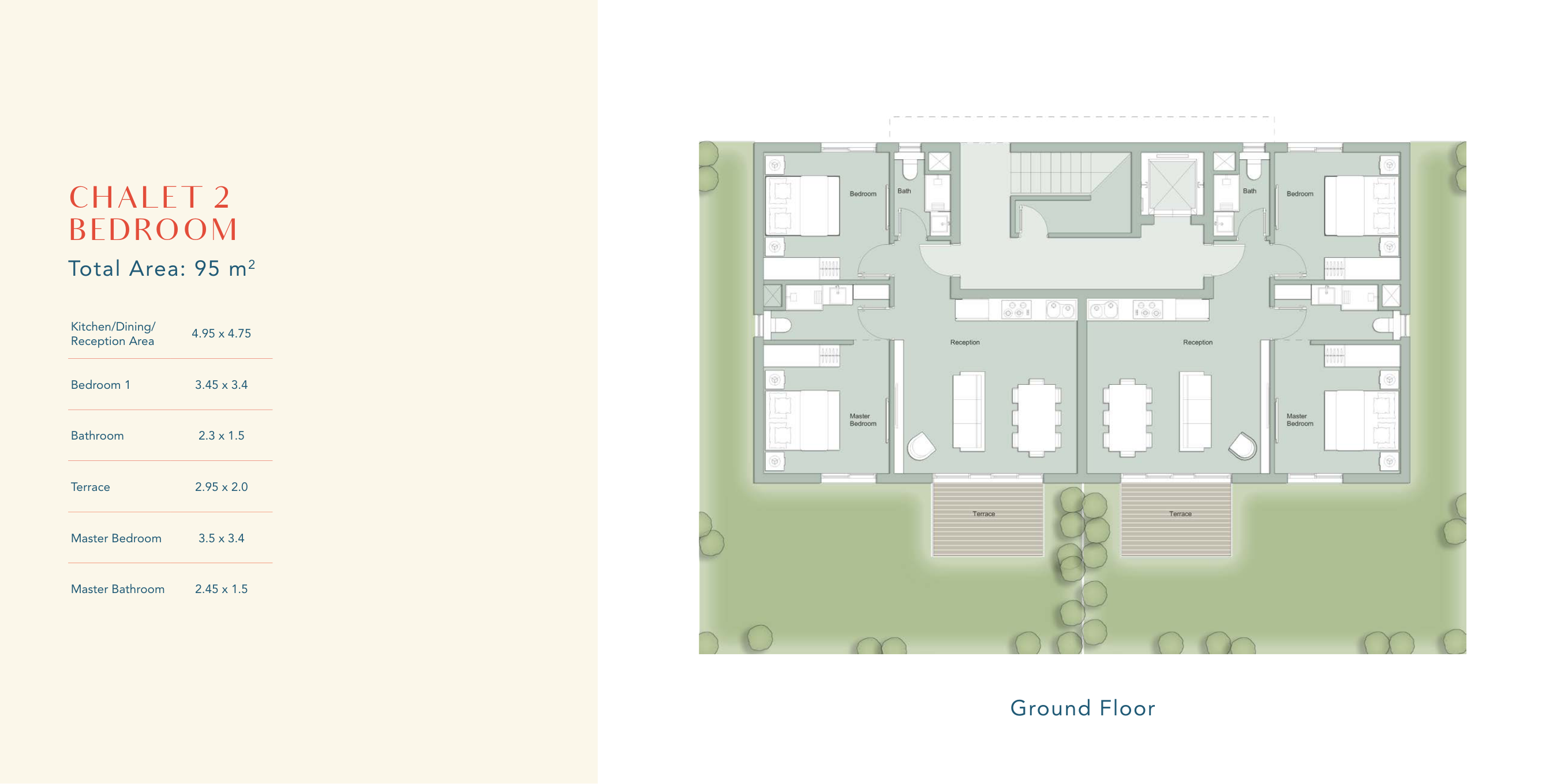 Floor plan for chalet at Elva - Il Monte Galala