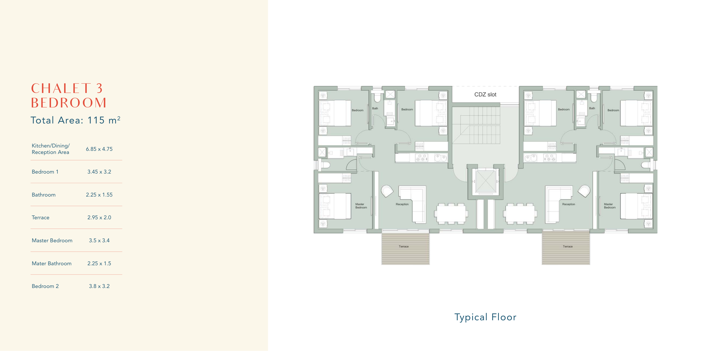 Floor plan for chalet at Elva - Il Monte Galala