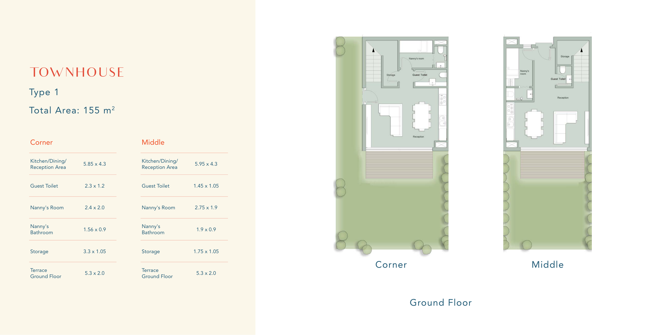 Floor plan for townhouse at Elva - Il Monte Galala