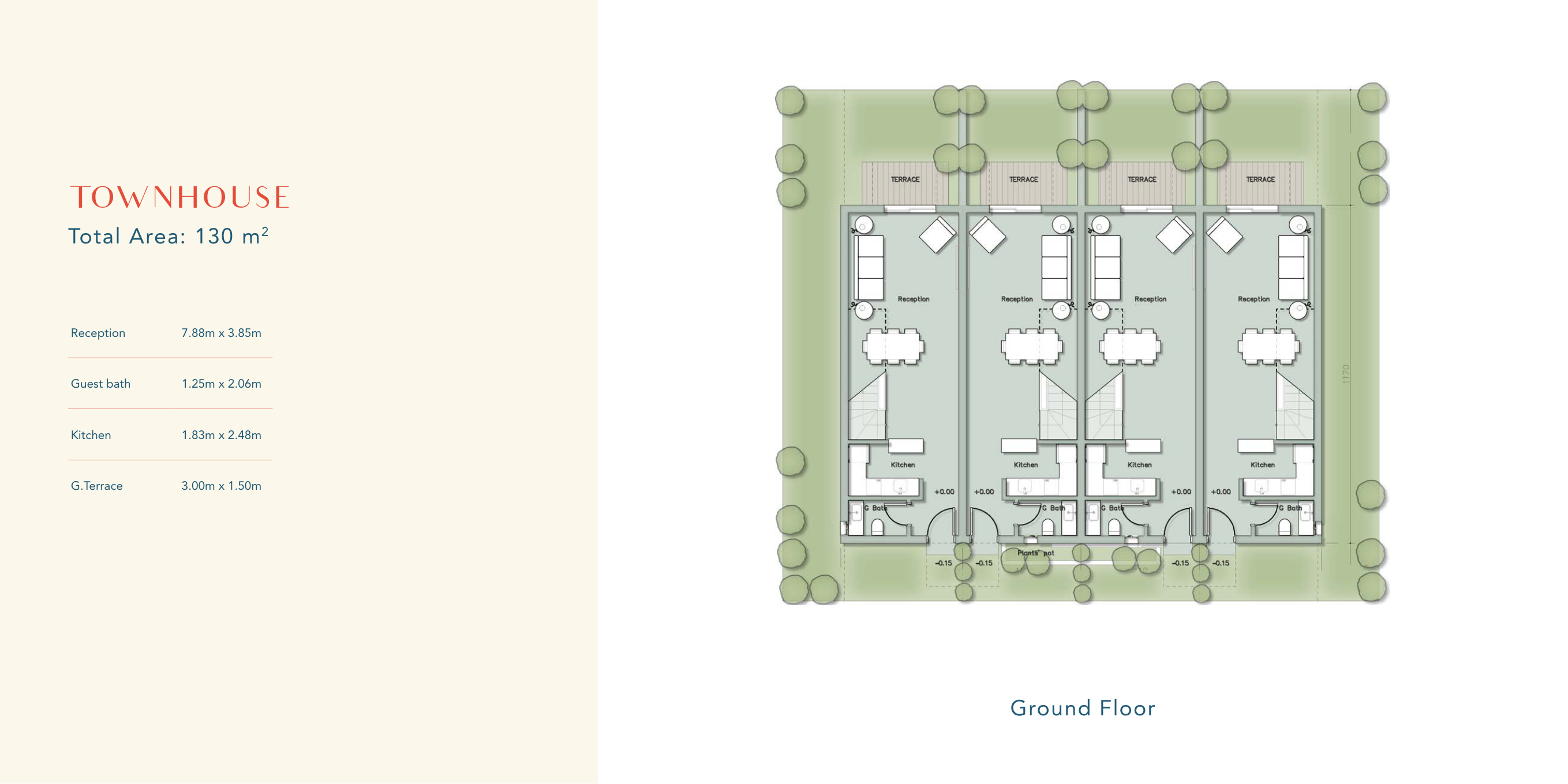 Floor plan for townhouse at Elva - Il Monte Galala