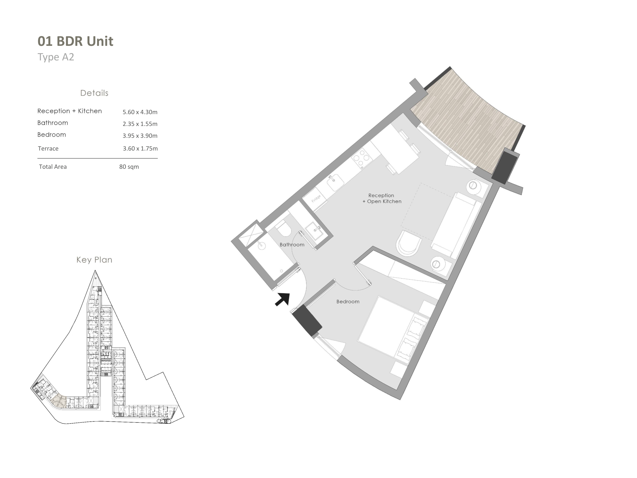 Floor plan for apartment at Il Monte Galala