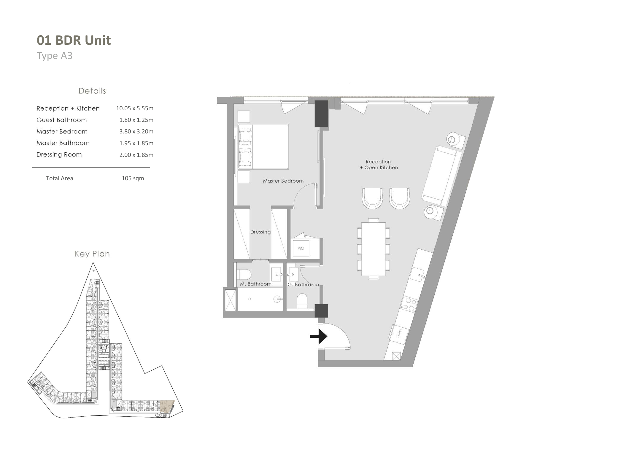 Floor plan for apartment at Il Monte Galala
