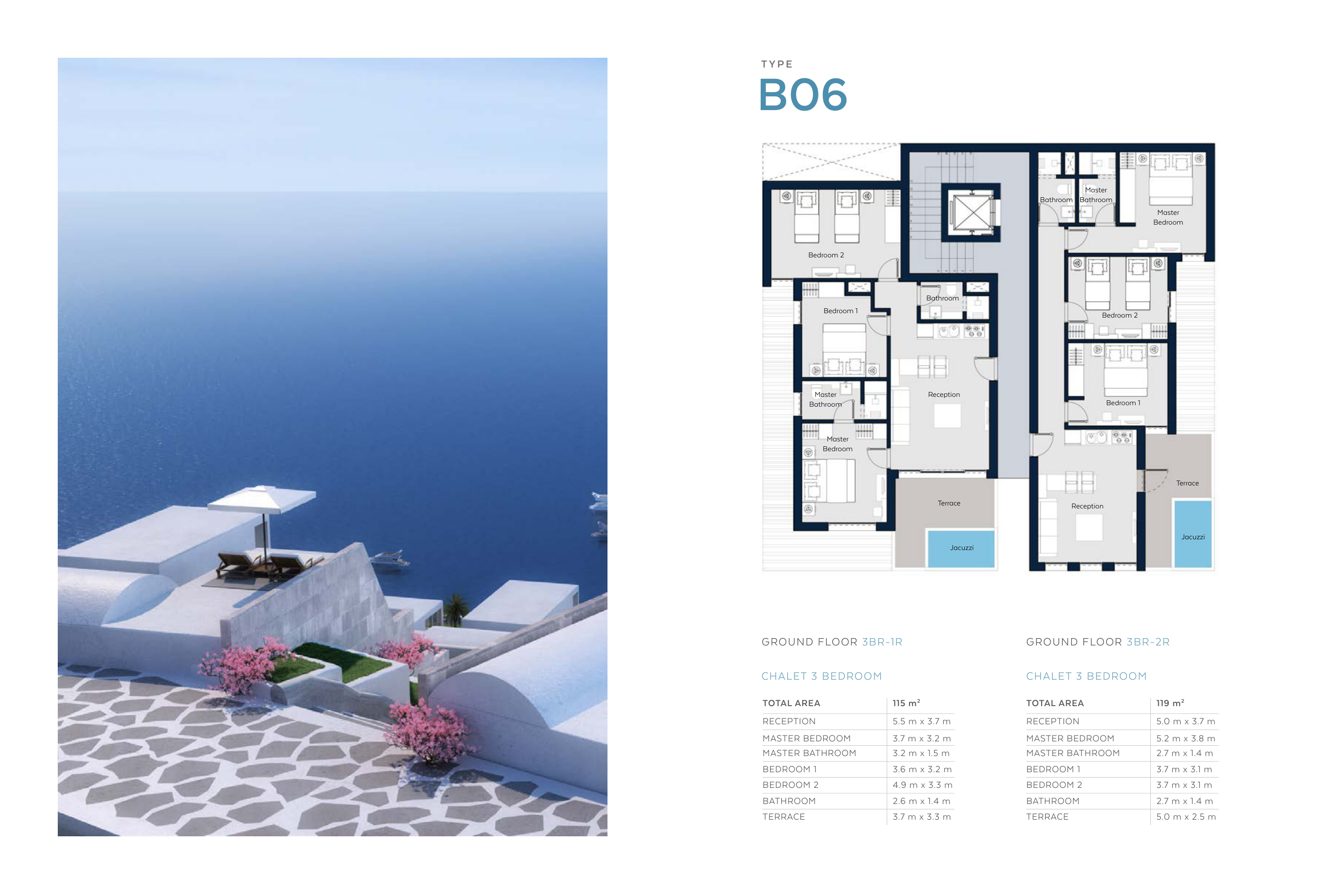 Floor plan for chalet at Il Monte Galala