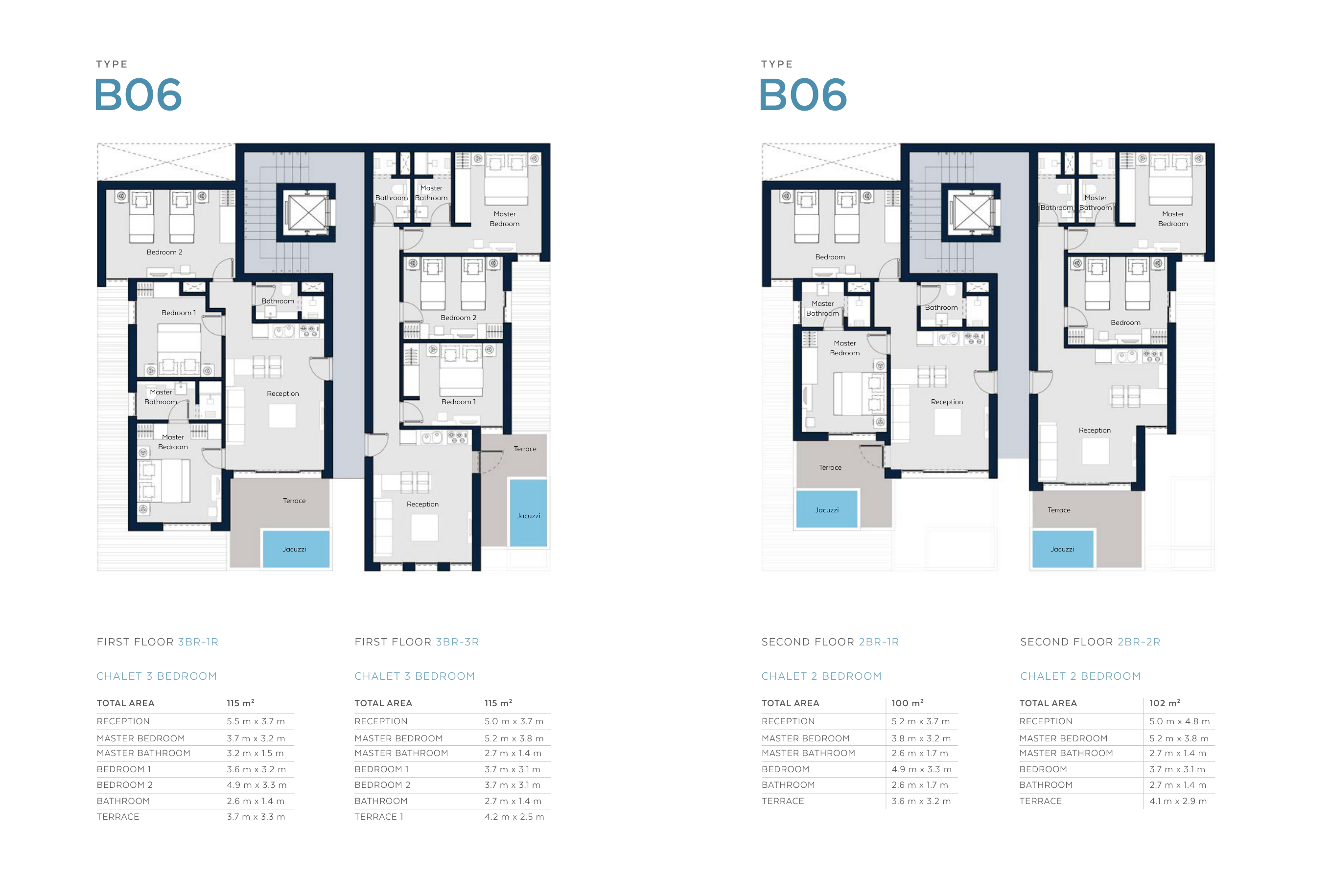 Floor plan for chalet at Il Monte Galala