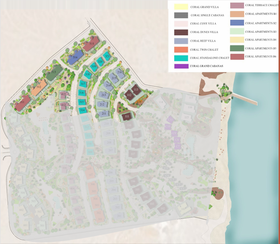 Master plan for Coral Coves