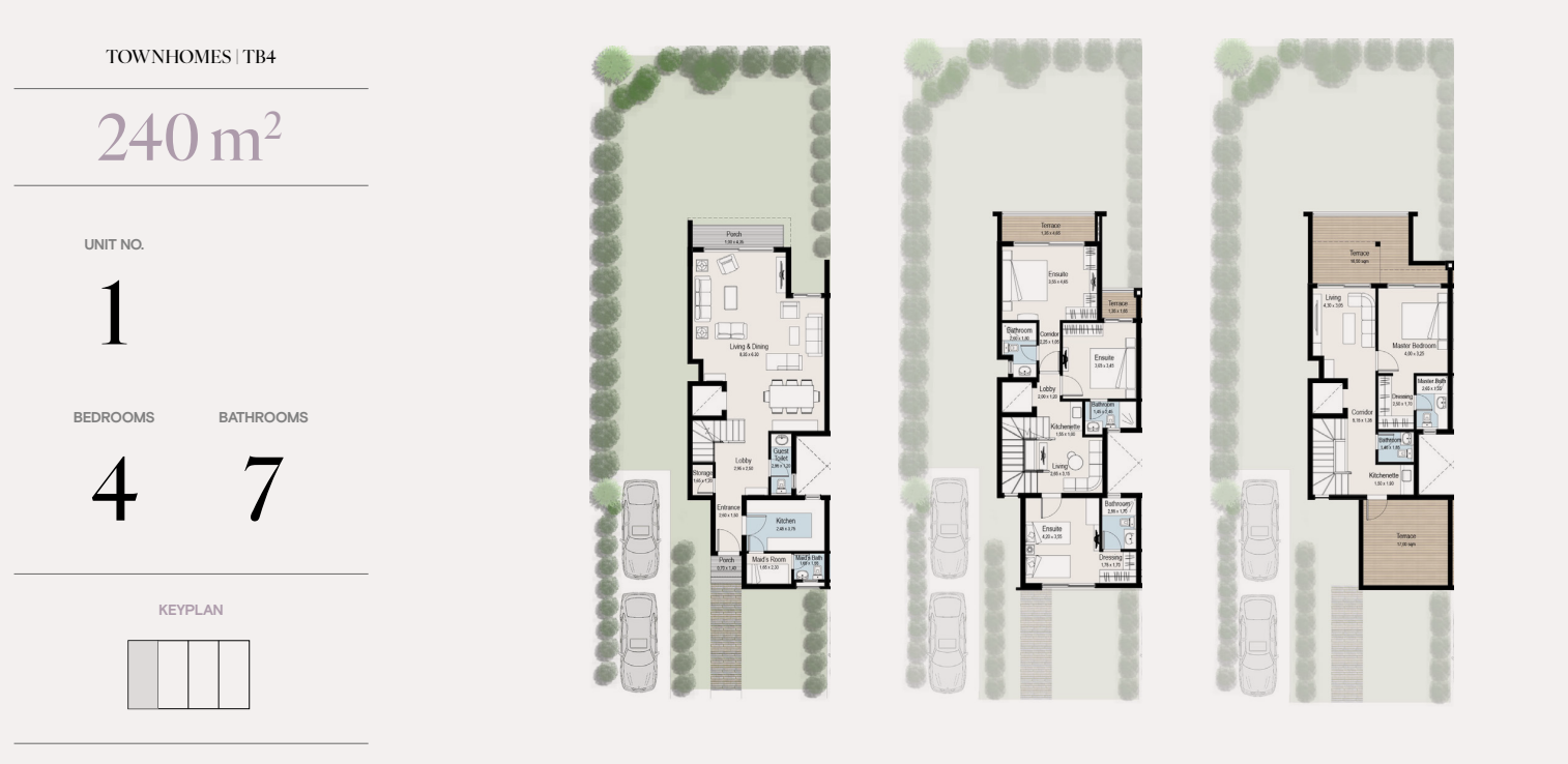 Floor plan for townhouse at Acasa Alma