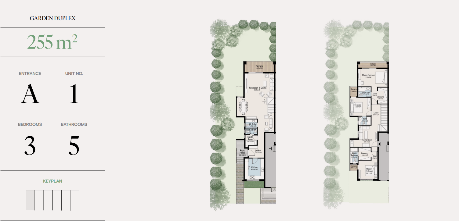 Floor plan for duplex at Acasa Alma