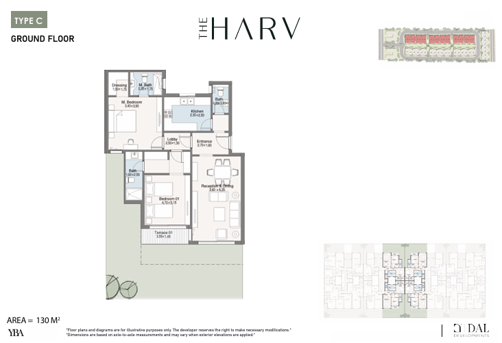 Floor plan for apartment at The Harv