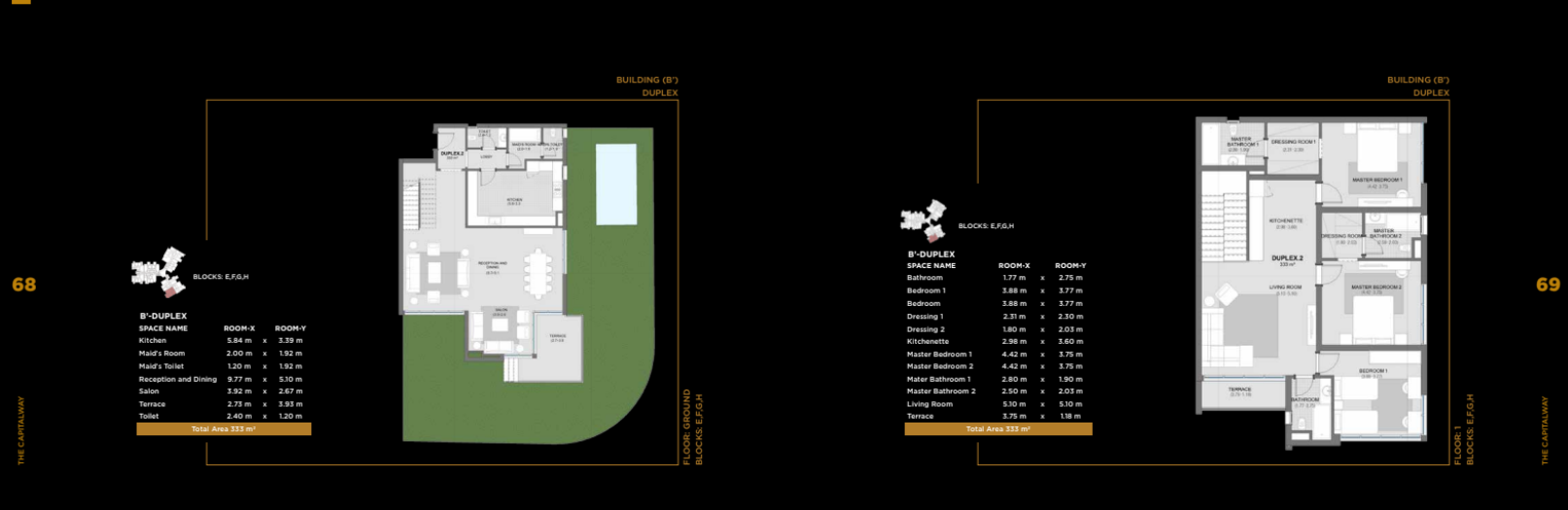 Floor plan for duplex at The Capitalway Phase2