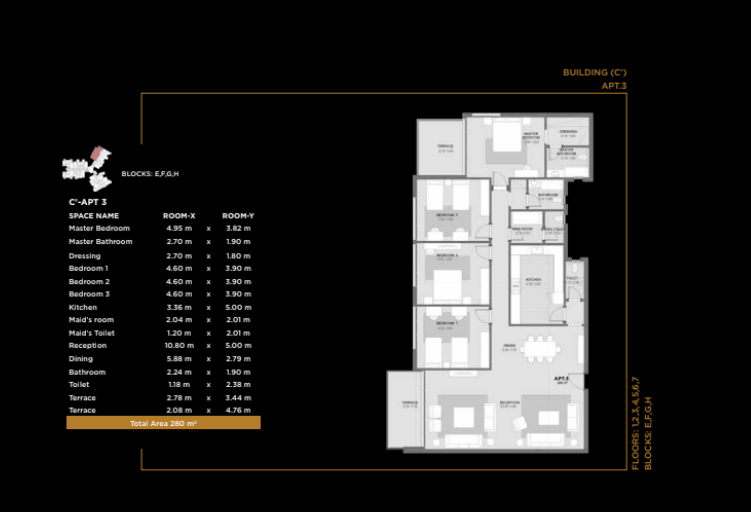 Floor plan for apartment at The Capitalway Phase2