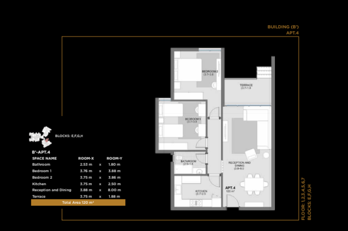 Floor plan for apartment at The Capitalway Phase2