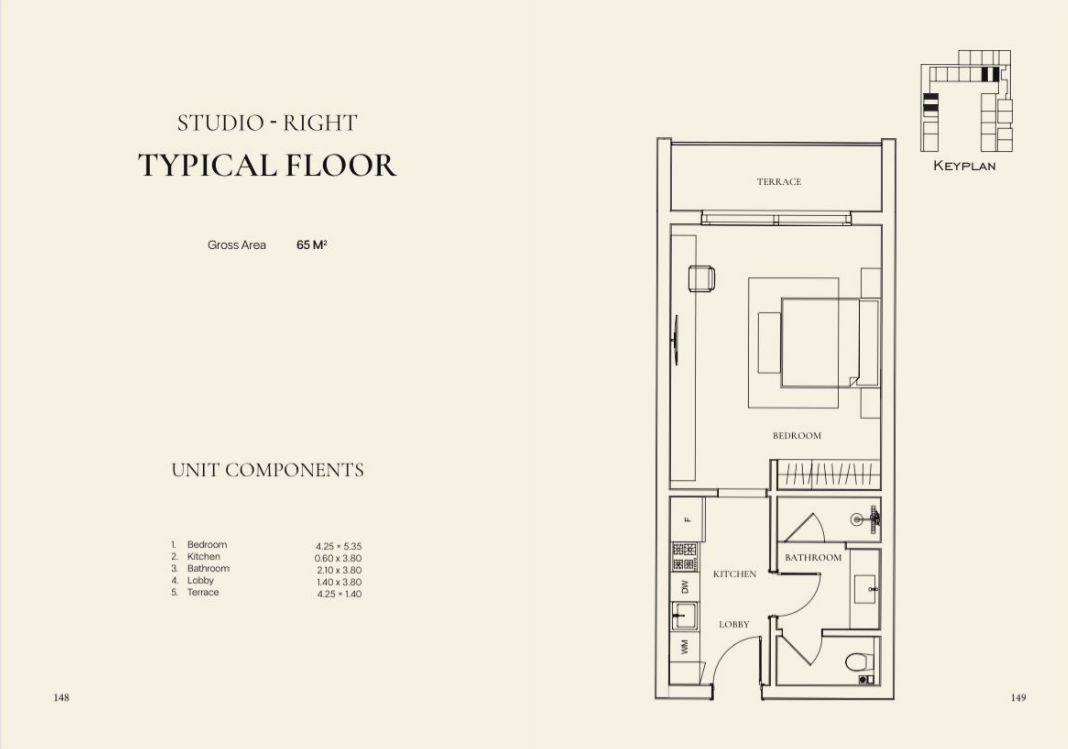 Floor plan for studio at Kairo
