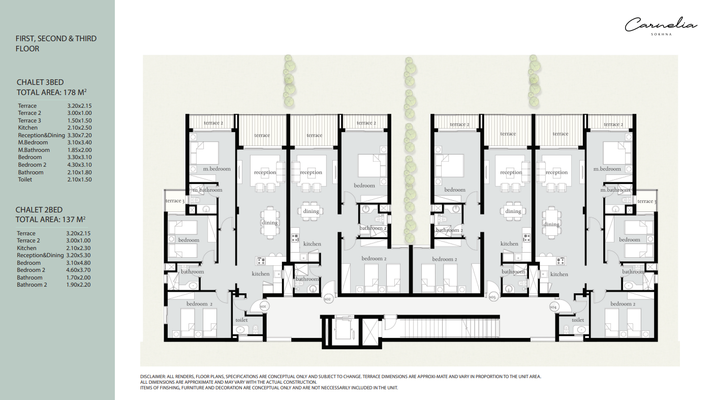 Floor plan for chalet at Carnelia