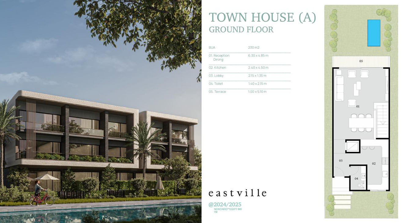 Floor plan for townhouse at Eastville
