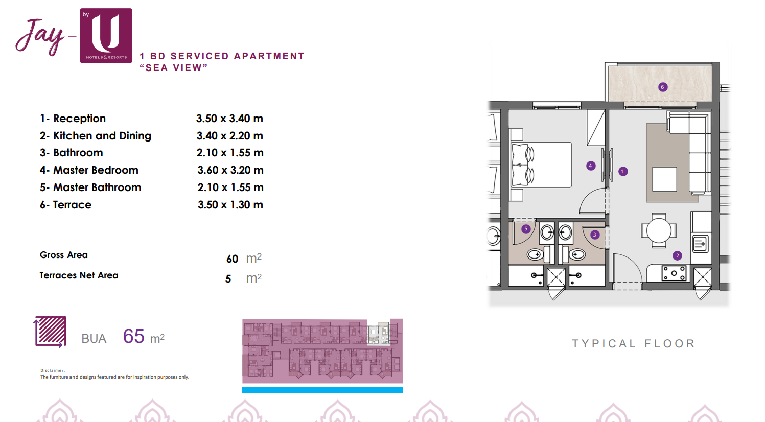 Floor plan for apartment at Jay - DOSE