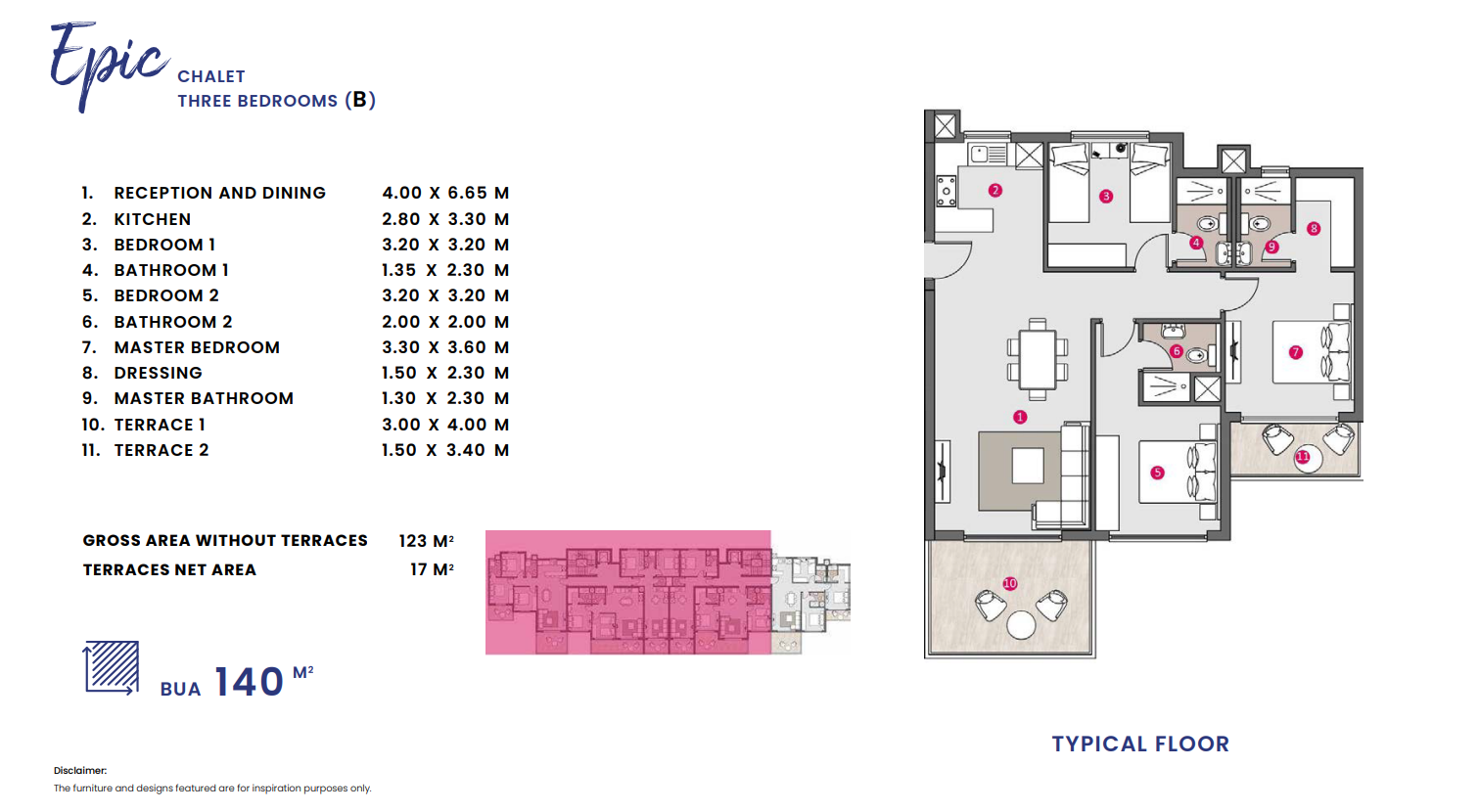 Floor plan for chalet at Epic - DOSE