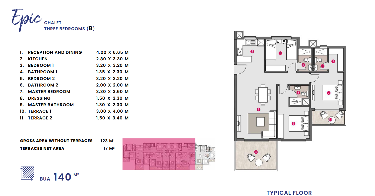 Floor plan for chalet at Epic - DOSE
