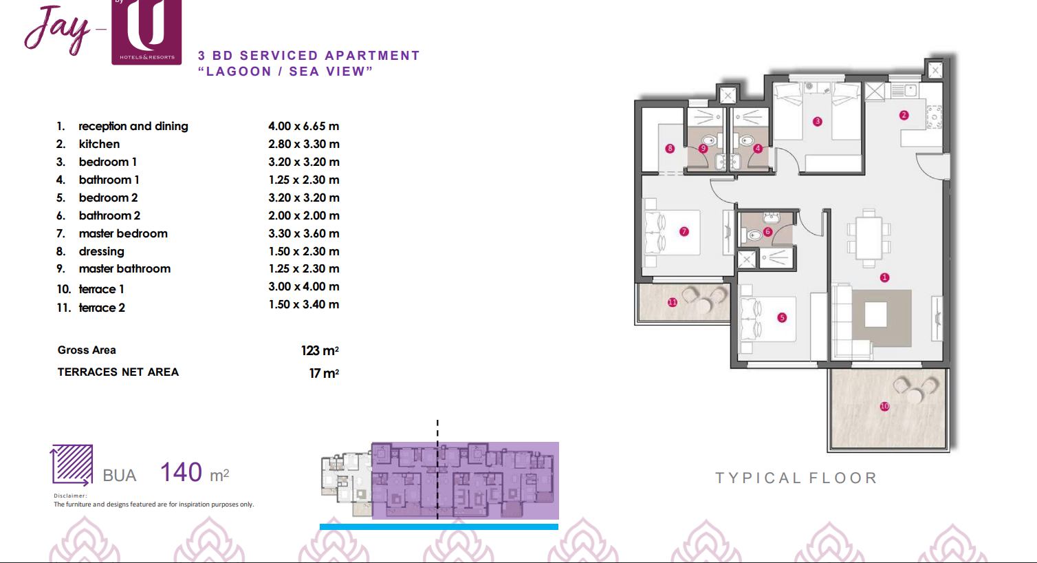 Floor plan for apartment at Jay - DOSE