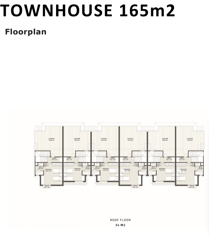 Floor plan for townhouse at At East