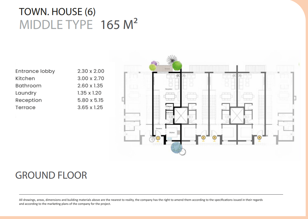 Floor plan for townhouse at Gaia